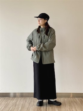 「キャンプ」｜「アイテム（その他アウター）」を使った、senzaki0818さん（レディース・163cm）の春コーディネート