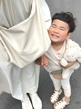 「親子でおそろい」｜「アイテム（ワンピース/ドレス）」を使った、Noahさん（レディース・157cm）の夏コーディネート