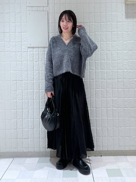 「A part by（アパートバイ）のアイテム（スニーカー）」を使った、あやなさん（レディース・165cm）の冬コーディネート