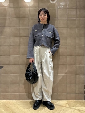 「A part by（アパートバイ）のアイテム（スニーカー）」を使った、あやなさん（レディース・165cm）の冬コーディネート