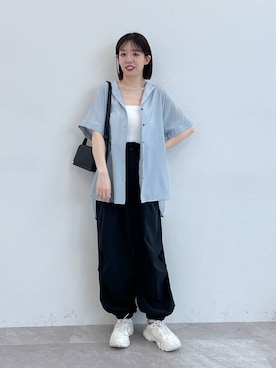 「e/rm（イーアールエム）のアイテム」を使った、あやなさん（レディース・165cm）の春コーディネート