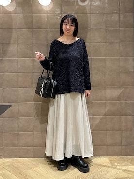 「A part by（アパートバイ）のアイテム（スニーカー）」を使った、あやなさん（レディース・165cm）の冬コーディネート