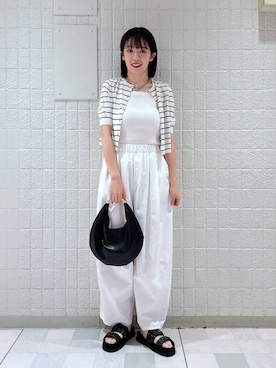 「A part by（アパートバイ）のアイテム（キャミソール）」を使った、あやなさん（レディース・165cm）の夏コーディネート