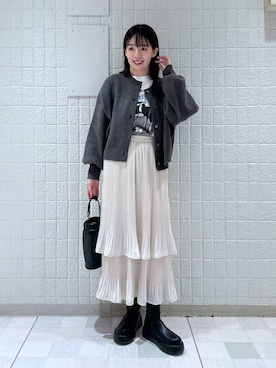 「A part by（アパートバイ）のアイテム（スニーカー）」を使った、あやなさん（レディース・165cm）の冬コーディネート