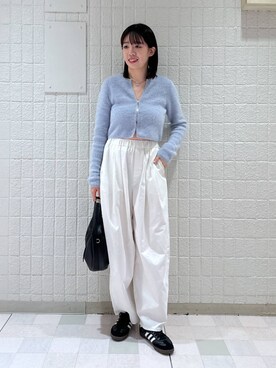 「A part by（アパートバイ）のワンショルカナグツキバッグ（ハンドバッグ）」を使った、あやなさん（レディース・165cm）の秋コーディネート