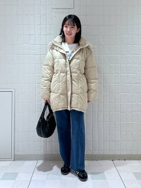 「A part by（アパートバイ）のワンショルカナグツキバッグ（ハンドバッグ）」を使った、あやなさん（レディース・165cm）の秋コーディネート