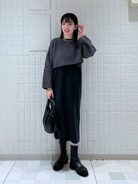 「アイテム（ワンピース/ドレス）」を使った、あやなさん（レディース・165cm・20代）の秋コーディネート