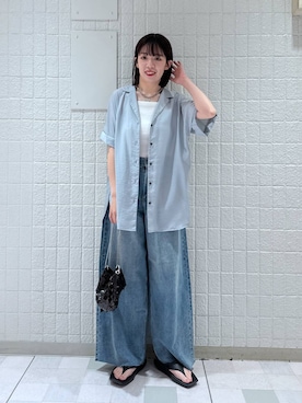 「muleboy（ミュールボーイ）のアイテム」を使った、あやなさん（レディース・165cm）の夏コーディネート