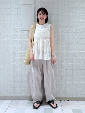 「muleboy（ミュールボーイ）のアイテム」を使った、あやなさん（レディース・165cm）の夏コーディネート