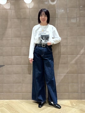 「A part by（アパートバイ）のアイテム（ベルト）」を使った、あやなさん（レディース・165cm）の冬コーディネート