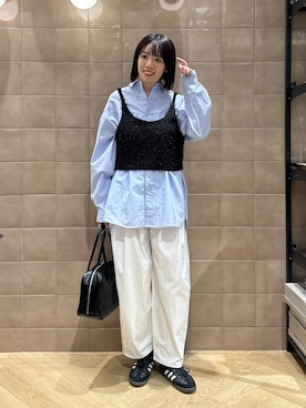 「e/rm（イーアールエム）のアイテム」を使った、あやなさん（レディース・165cm）の冬コーディネート