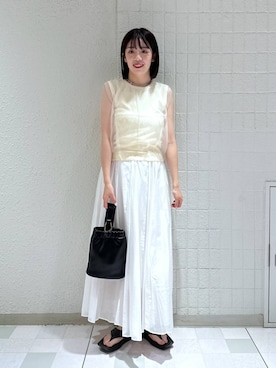 「muleboy（ミュールボーイ）のアイテム」を使った、あやなさん（レディース・165cm）の夏コーディネート