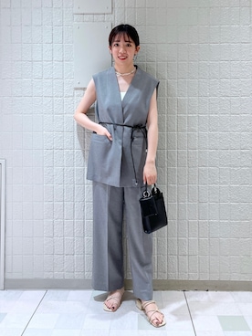 「アイテム（タンクトップ）」を使った、あやなさん（レディース・165cm）の夏コーディネート