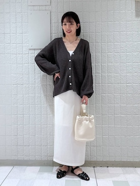 「e/rm（イーアールエム）のアイテム」を使った、あやなさん（レディース・165cm）の夏コーディネート