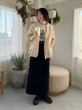 「A part by（アパートバイ）のアイテム（スニーカー）」を使った、あやなさん（レディース・165cm）の冬コーディネート