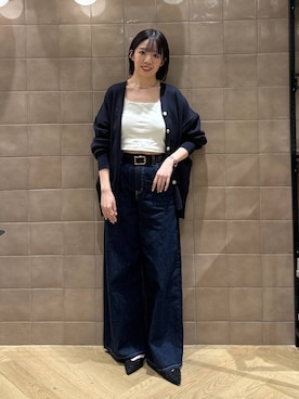 「A part by（アパートバイ）のアイテム（ベルト）」を使った、あやなさん（レディース・165cm）の冬コーディネート