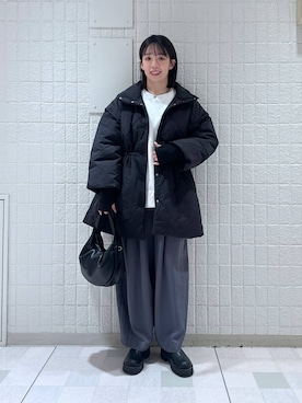 「A part by（アパートバイ）のアイテム（スニーカー）」を使った、あやなさん（レディース・165cm）の冬コーディネート