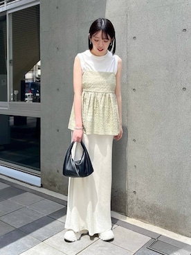 「アイテム（イヤリング）」を使った、あやなさん（レディース・165cm・20代）の春コーディネート
