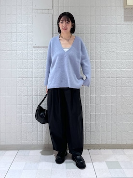 「A part by（アパートバイ）のアイテム（スニーカー）」を使った、あやなさん（レディース・165cm）の冬コーディネート