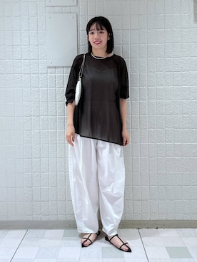 「e/rm（イーアールエム）のアイテム」を使った、あやなさん（レディース・165cm）の秋コーディネート