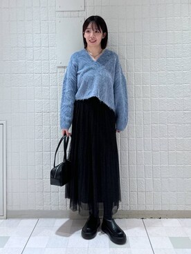 「A part by（アパートバイ）のアイテム（スニーカー）」を使った、あやなさん（レディース・165cm）の冬コーディネート