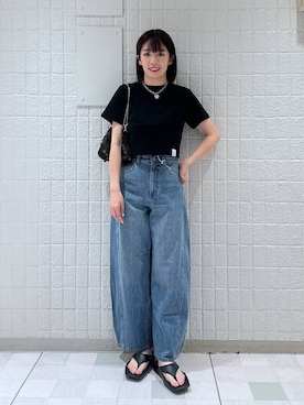 「muleboy（ミュールボーイ）のアイテム」を使った、あやなさん（レディース・165cm）の夏コーディネート