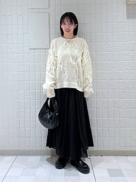 「A part by（アパートバイ）のアイテム（スニーカー）」を使った、あやなさん（レディース・165cm）の冬コーディネート