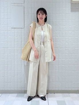 「A part by（アパートバイ）のアイテム（キャミソール）」を使った、あやなさん（レディース・165cm）の夏コーディネート