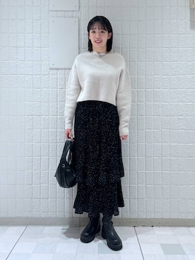 「A part by（アパートバイ）のアイテム（スニーカー）」を使った、あやなさん（レディース・165cm）の冬コーディネート