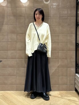 「A part by（アパートバイ）のアイテム（スニーカー）」を使った、あやなさん（レディース・165cm）の冬コーディネート