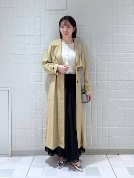 「アイテム（トレンチコート）」を使った、あやなさん（レディース・165cm・20代）の冬コーディネート
