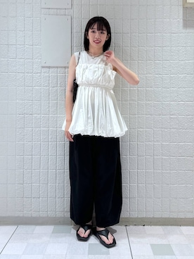 「muleboy（ミュールボーイ）のアイテム」を使った、あやなさん（レディース・165cm）の夏コーディネート
