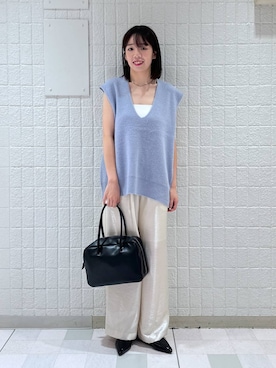 「アイテム（ローファー）」を使った、あやなさん（レディース・165cm）の秋コーディネート