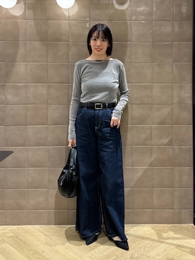 「A part by（アパートバイ）のアイテム（ベルト）」を使った、あやなさん（レディース・165cm）の冬コーディネート