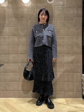 「A part by（アパートバイ）のアイテム（スニーカー）」を使った、あやなさん（レディース・165cm）の冬コーディネート