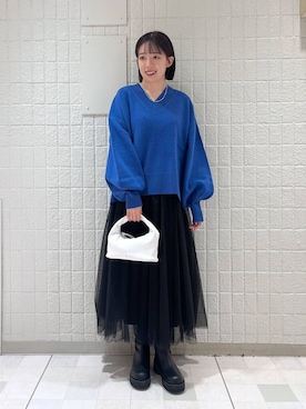 「JAMIRAY（ジャミレイ）のアイテム」を使った、あやなさん（レディース・165cm）の冬コーディネート