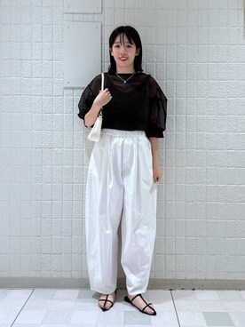 「A part by（アパートバイ）の【2WAY】フトベルトショルダーバッグ（ショルダーバッグ）」を使った、あやなさん（レディース・165cm）の夏コーディネート