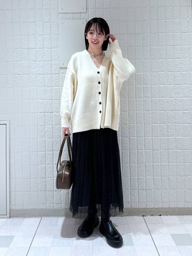 「A part by（アパートバイ）のアイテム（スニーカー）」を使った、あやなさん（レディース・165cm）の冬コーディネート