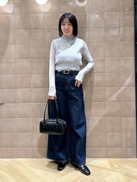 「e/rm（イーアールエム）のアイテム」を使った、あやなさん（レディース・165cm）の冬コーディネート