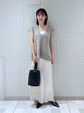 「A part by（アパートバイ）のアイテム（ベスト）」を使った、あやなさん（レディース・165cm）の秋コーディネート