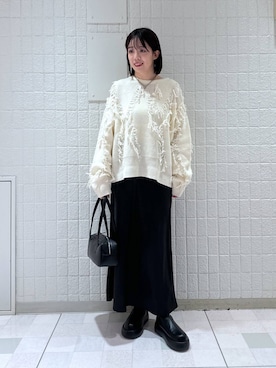 「A part by（アパートバイ）のアイテム（スニーカー）」を使った、あやなさん（レディース・165cm）の冬コーディネート