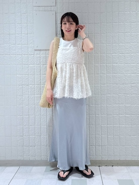 「muleboy（ミュールボーイ）のアイテム」を使った、あやなさん（レディース・165cm）の夏コーディネート