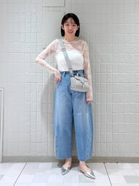 「A part by（アパートバイ）のアイテム（キャミソール）」を使った、あやなさん（レディース・165cm）の春コーディネート