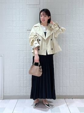 「アイテム（トレンチコート）」を使った、あやなさん（レディース・165cm・20代）の春コーディネート