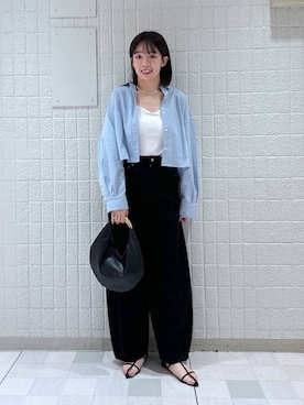 「A part by（アパートバイ）のアイテム（キャミソール）」を使った、あやなさん（レディース・165cm）の夏コーディネート