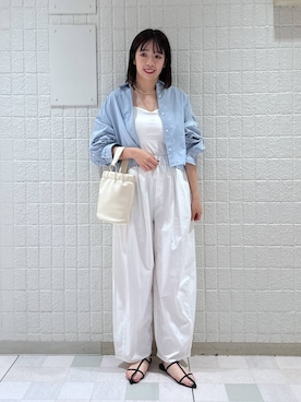 「A part by（アパートバイ）のアイテム（キャミソール）」を使った、あやなさん（レディース・165cm）の夏コーディネート