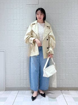「アイテム（トレンチコート）」を使った、あやなさん（レディース・165cm・20代）の春コーディネート