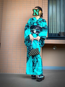 「アイテム（和装小物）」を使った、mrs.nicolmicalsさん（レディース・149cm）の夏コーディネート