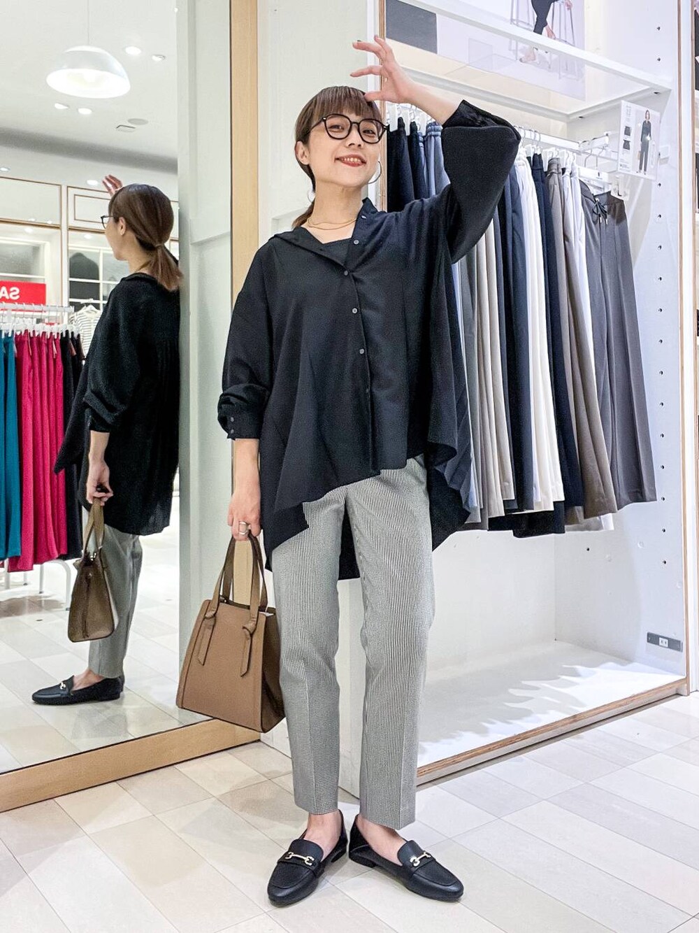 スゴラクストレッチスリムテーパードパンツ/163452を使った人気