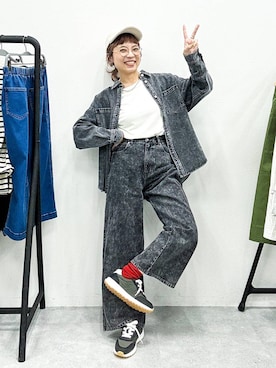 「アイテム（Tシャツ/カットソー）」を使った、バヤコさん（レディース・161cm・30代）の秋コーディネート